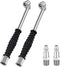 Closed 9.37" Extended Reach Dual Head Air Chuck, 2-Way Connection 1/4" FNPT Tire Chuck w/Standard Quick Plug, Air Compressor Fill Kit for Truck RV...