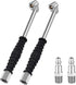 Closed 9.37" Extended Reach Dual Head Air Chuck, 2-Way Connection 1/4" FNPT Tire Chuck w/Standard Quick Plug, Air Compressor Fill Kit for Truck RV...