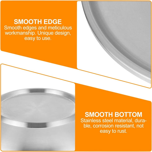 Kichvoe Stainless Steel Pizza Pan: Round Pizza Tray 8 Inch Pizza Baking Sheet Crisper Pan Serving Plate Oven Bakeware for Pizza Pie Flat Bread...