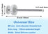 4Pcs Universal Baby Gate Threaded Spindle Rod, M8 (8mm) Replacement Bolt Part for Pet Pressure Mounted Safety Gates, Extra Long Baby Tension Gate ...