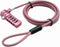 Sendt Pink Notebook/Laptop Combination Lock Security Cable...