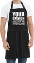 Grill Aprons for Men Funny - Your Opinion Wasn’t in the Recipe - Men’s Kitchen Chef Cooking Grilling BBQ Apron with 2 Pockets - Birthday Fathers D...