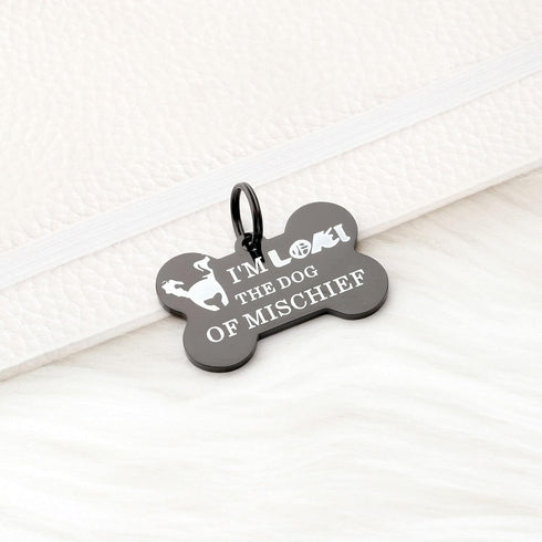 ENSIANTH Funny Dog Collar Tags Dog of Mischief Gift Dog Owner Gift Dog Lover Gift Pet Owner Gift Pet Collar Tags (Dog of Mischief)...