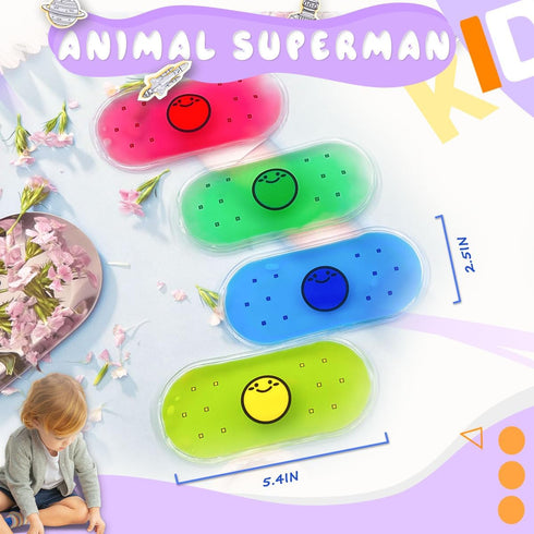 Kids Ice Pack, Hot or Cold Pack Gel Cooling Pad, Reusable for Injuries Medical Health,Swelling and Pain Relief, Tired Eyes, Child Injury, Headache...