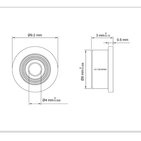 MF84ZZ 5PCS Flange Ball Bearing 4×8×3mm Double Metal Shielded Flanged Bearing Chrome Steel ABEC-1(P0) Z2 Miniature Deep Groove Ball Bearing for In...