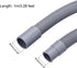 MECCANIXITY Washing Machine Drain Hose Extension Kits 3.28ft Gray for Washing Machine with Extension Adapter, U-Bend Hose Holder, 2 Clamps...