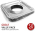 Aluminum Foil Gas Stove Burner Liners, 50 Pack Stove Burner Covers Disposable Square Stove Bib Liners Gas Rangetop Protectors Cooktop Replacement Keep Stove Clean Square 8.5"