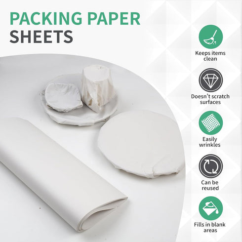 60 Sheets Packing Paper, 14" x 22" Packing Paper Sheets for Moving, Packing Paper for Moving, Newsprint Paper for Shipping, Box Filler, Wrapping, ...