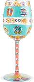 Enesco 6004759 Designs by Lolita Flip Flop Days Artisan Hand-Painted Wine Glass, 15 Ounce, Multicolor...