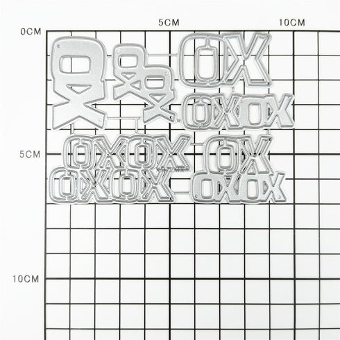 XOXO Hugs and Kisses Metal Cutting Dies for Card Making, Paper Embossing Die Cuts Kit Templates, Storage Pockets Supplies, Photo Frame Album DIY S...