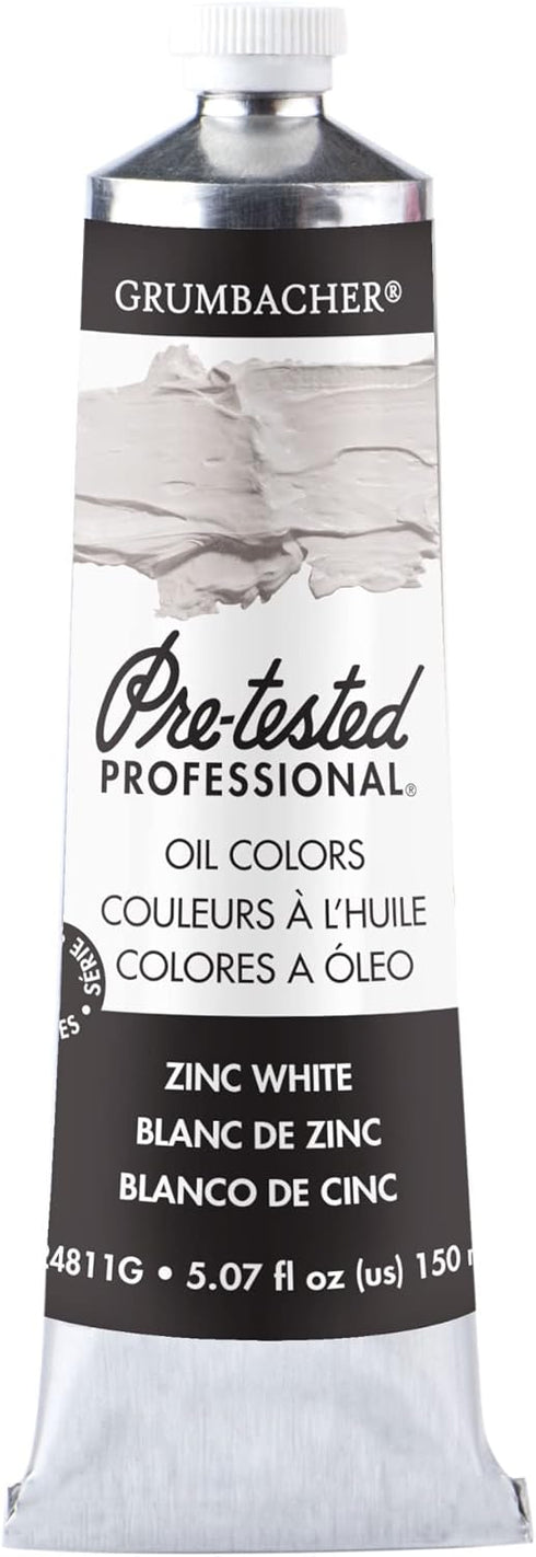 Grumbacher Pre-Tested Oil Paint, 150ml/5.07 Ounce, Zinc White (P24811G)...