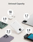 Mini Portable Charger for iPhone - 10000mAh Small PD 22.5W Fast Charging Power Bank with Built-in Cables - Travel Essentials USB C Slim Battery Pa...