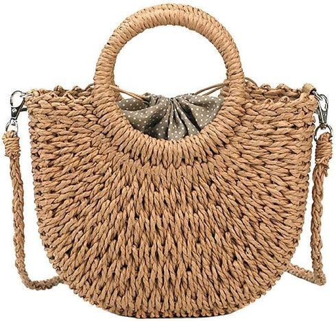Women Straw Crossbody Bag Summer Beach Weave Shoulder Bag Rattan...