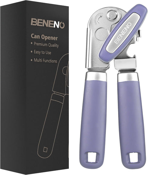 Can Opener Manual, Can Opener with Magnet, Hand Can Opener with Sharp Blade Smooth Edge, Handheld Can Openers with Big Effort-Saving Knob, Can Ope...