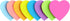 Heart Shape Sticky Notes 8 Color Bright Colorful Sticky Pad 75 Sheets/Pad Self-Sticky Note Pads...