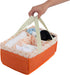 Baby Diaper Caddy Organizer Nursery Storage Basket Diaper Tote Bag Nappy Storage Bin for Car Travel (Orange)...