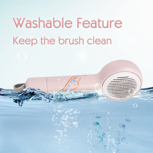 Dog Brush, Self Cleaning Slicker Brushes for Dogs Cats, Cat Grooming Brush, Shedding Tools for Massage, Removes Loose Undercoat Mats Tangled for S...
