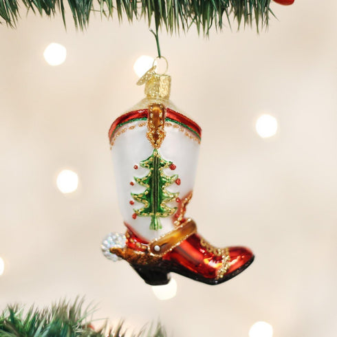 Old World Christmas Pioneer Collection Glass Blown Ornaments Tree Christmas Cowboy...