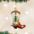 Old World Christmas Pioneer Collection Glass Blown Ornaments Tree Christmas Cowboy...