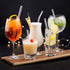 HALM Glass Straws - Variety Pack: 6 Reusable Drinking Straws in 2 Sizes + Plastic-Free Cleaning Brush - Made in Germany - Dishwasher Safe - Eco-Fr...