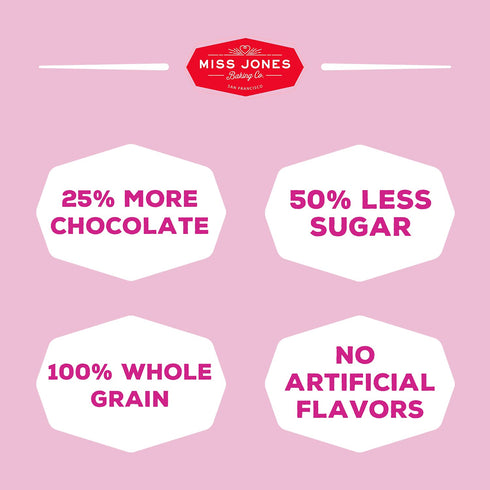Miss Jones Baking Gluten-Free Chocolate Chip Cookie Mix - More Chocolate Chips, 50% Lower Sugar, Naturally Sweetened Desserts & Treats, 13 Ounce (...