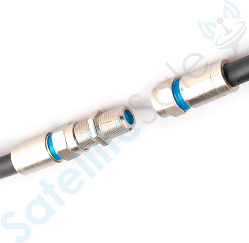 SatelliteSale High-Frequency F81 Coaxial Barrel Connectors Female to Female F-Type 3Ghz Adapter Coupler Pack of 2 Pcs...