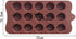 2PCS-15 Cavity Flower Non-Stick Candy Silicone Moulds 15-Cavity Mini Flower Shape Silicone Molds, Non-Stick Silicone Rose Chocolate Candy Baking M...