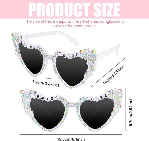 JUSTOTRY Bride Sunglasses For Bachelorette Bride To Be Sunglass For Bachelorette Party Gifts Accessories Party Favors...