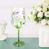 NymphFable Hand Painted Wine Glass Colorful Dragonfly Flower Artisan Painted 15 oz Glass Novelty Gift for Birthdays,Weddings,Valentine's Day...