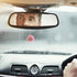 Pink Bling Car Accessories for Women Furry Pom Pom Crown with Pearl Chain Car Mirror Hanging Accessories for Women...