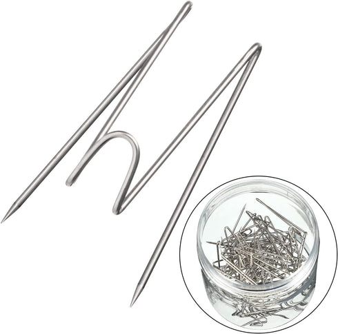 Geyoga Fabric Panel Wall Wire Hooks Cubicle Hooks with Clear Storage Box for Interior Exterior Decor for Picture Home School Office DIY(Silver,50 ...