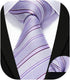 HISDERN Mens Tie Striped Ties and Handkerchief Set Business Formal Woven Pocket Square Wedding College Stripe Necktie...