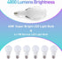ORALUCE Super Bright LED Light Bulb 40W, ED90 E26 LED Bulb 500W Equivalent, 4000K Neutral White 4800LM, Garage Light Bulb Energy Saving Outdoor fo...