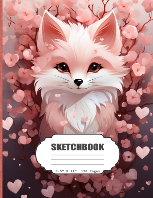 Sketchbook: Cute Fox, Blank Sketch Book for Kids, Adults, Artist Notebook/Journal for Drawing, Writing, Sketching or Doodling, Blank Paper, 120 Bl...