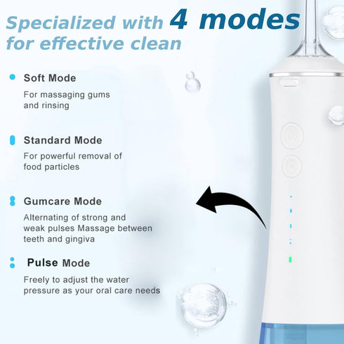 Water Dental Flosser Teeth Pick, Portable Dental Oral Irrigator, Power Dental Flosser for Teeth, Waterproof Electric Dental Flosser, 280mL/9.5oz W...