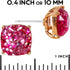 Humble Chic Small Square Stud Earrings for Women - 10mm Gold-Tone Glitter Statement Post Ear Studs...