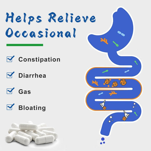 Probiotics 50 Billion CFU, 18 Strains + Prebiotics - Supports Digestive, Immune & Gut Health, Relief for Occasional Diarrhea, Gas & Bloating - Dai...