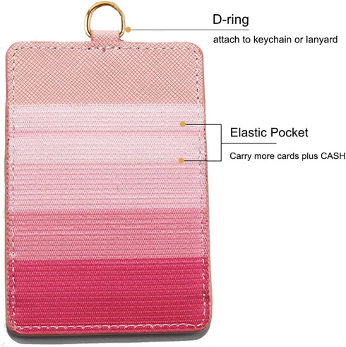 Elastic Card Holder Wallet, Slim Wallet Vertical Credit Card Holder, Minimalist Front Pocket Wallet For Women& Men(Pink)...