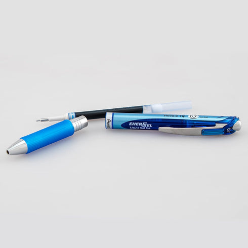 Pentel EnerGel RTX Retractable Premium Liquid Gel Pen, (0.7mm) Needle Tip, Ultra Smooth, Medium Line, Blue Ink 10 Pack, BLN77BP10C...