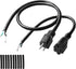 QTEATAK Male and Female Connector Extension Cord 125V 15A 2-Pole 3-Wire 50cm Female Connector and 100cm Male Straight Blade Plug with AWG12 Cables...