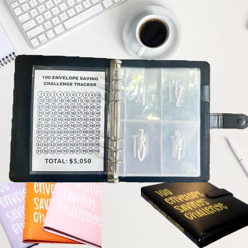 100 Envelope Challenge Binder | Easy and Fun Way to Save $5,050 - Savings Challenges Binder, Budget Binder with Cash Envelopes for Budgeting Plann...