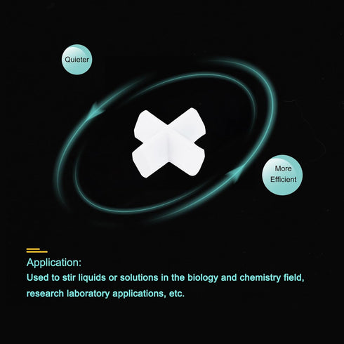 MECCANIXITY Magnetic Stirrer Mixer Stir Bar Rod 20mm(0.79") x20mm Cross Shape PTFE Coating Magnet White for Laboratory 4Pcs...