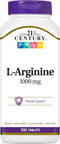 21st Century L-Arginine 1000mg, Maximum Strength 100 ea...