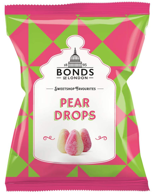 Original Bonds London Pear Drops Bag Sugar Coated Pear Flavored Boiled Sweets A Classic Sweetshop Favorite Imported From The UK England The Best O...