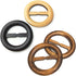 10 Pcs Natural Wooden Round Shape Scarf Ring Tee Shirt Clips T-Shirt Clasp Clip Ring Clothing Ring Wrap Holder for Women Lady Girls(Mixed Color)...