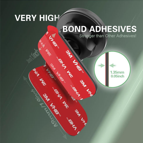 volport 5 Pack Rectangle Heat Resistance Double Side Tape 3M VHB Sticker Pads Sticky Adhesive Replacement for Magnetic Dashboard Car Mount Holder ...