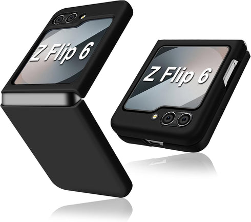 Z Flip 6 Liquid Silicone Case for Samsung Galaxy Z Flip6 5G, Slim Case for Women, Soft Gel Rubber Ultra Thin Cases Silky Touch Anti-Scratch Shockp...