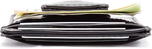 Big Skinny Men's Leather Magnetic Money Clip Slim Wallet, Holds Up to 12 Cards, Black...