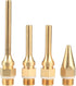 Yakamoz 4Pcs Interchangeable Copper Glue Gun Nozzle Set 10.8mm 7/16 Inch Thread Gluegun Tips Replacement Small Bore Long Tube Nozzles for Hot Melt...