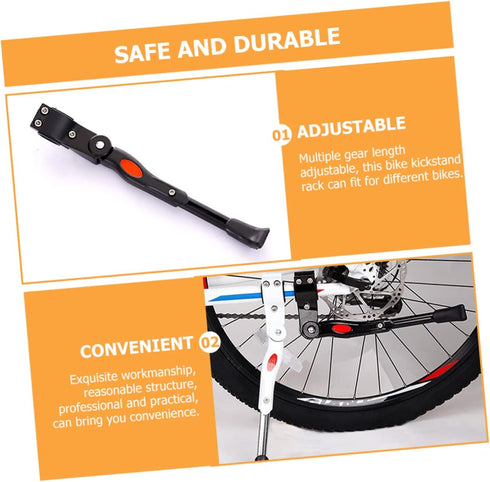 1 Set Bicycle Kickstand Nishiki Bike Support Bracket Bicycles Kick Stand Kids Bicycles Adjustable Bike Kickstand Bike Kick Stand Child Aluminum Al...
